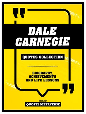 cover image of Dale Carnegie--Quotes Collection
